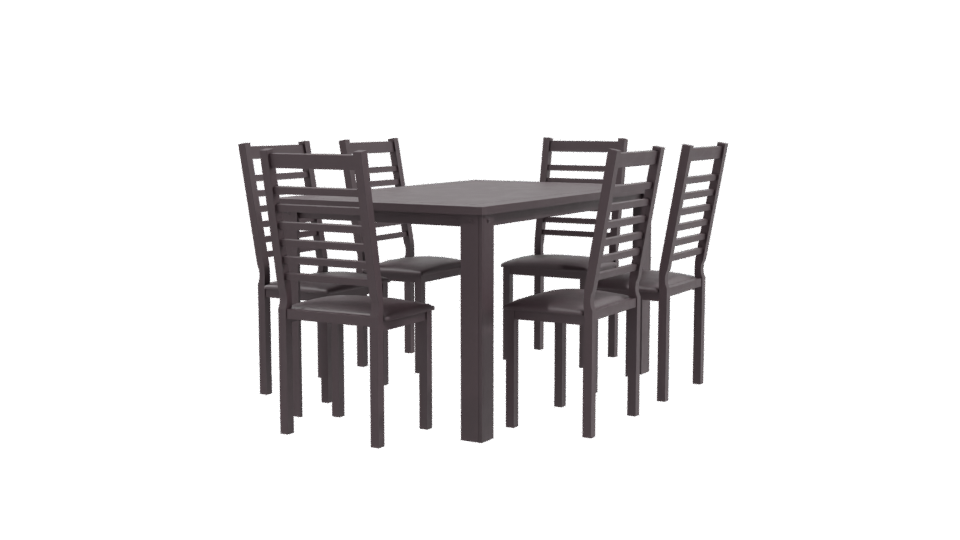 Stylish Modern Dining Table Set - Professional 3D Model Render 9