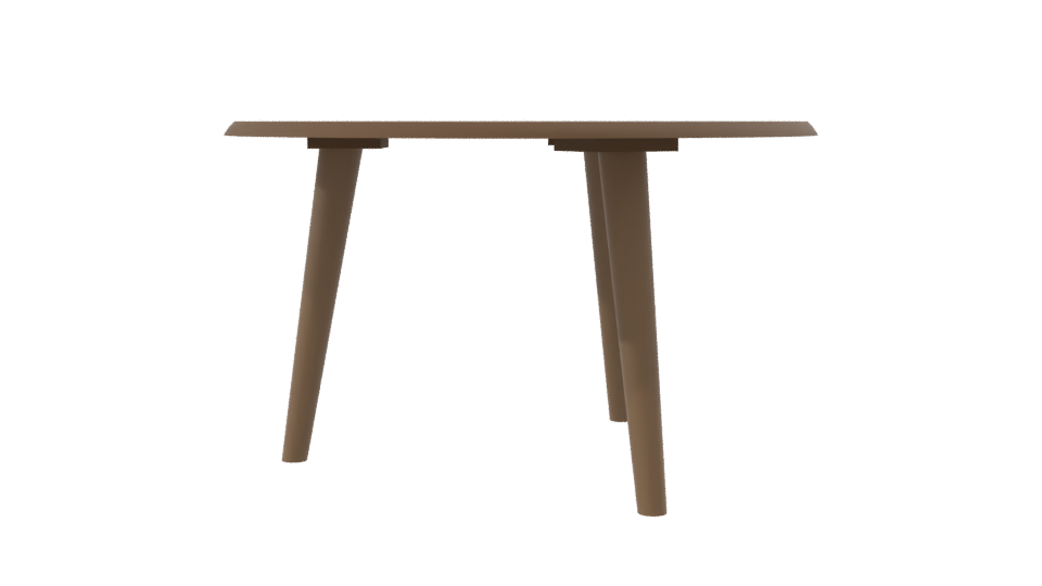 Stylish Round Wooden Table Model - Professional 3D Model Render 8