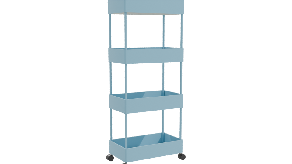 Stylish Mobile Storage Cart 3D - Professional 3D Model Render 10