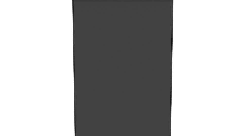 Elegant Black Two-Drawer Nightstand 3D Model - Professional 3D Model Render 2