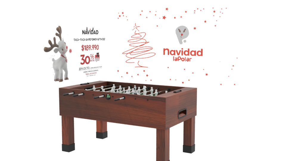 Foosball Table 3D Model - Professional 3D Model Render 9
