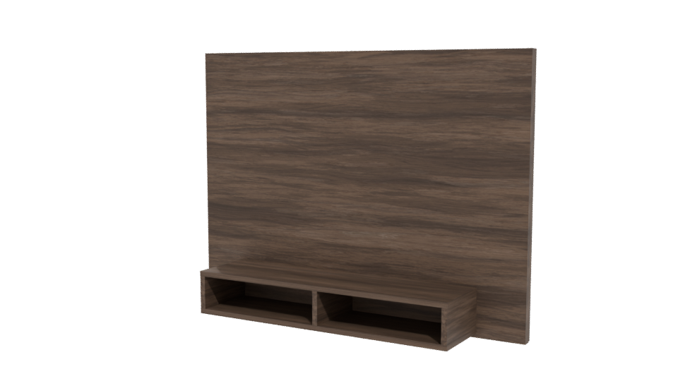 Stylish Wooden Media Unit 3D - Professional 3D Model Render 12