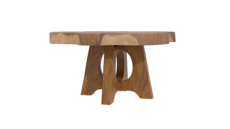 Oya Live Edge Dining Table 3D - Professional 3D Model Render 4
