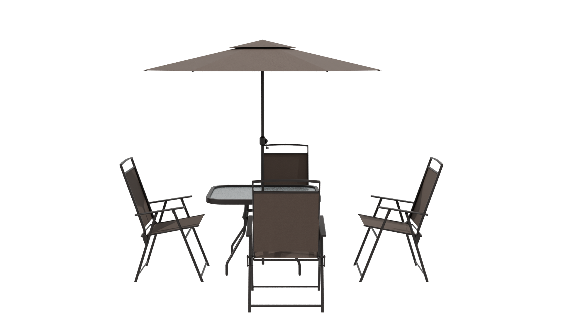 Elegant Outdoor Dining Set 3D Model - Professional 3D Model Render 2