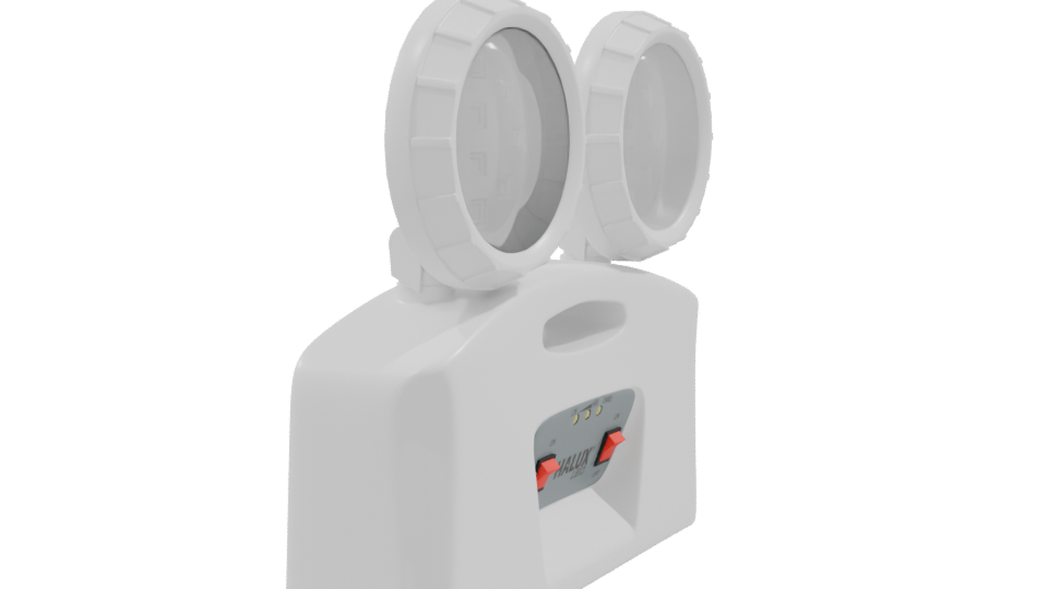 Dual Head LED Emergency Light 3D Model - Professional 3D Model Render 9