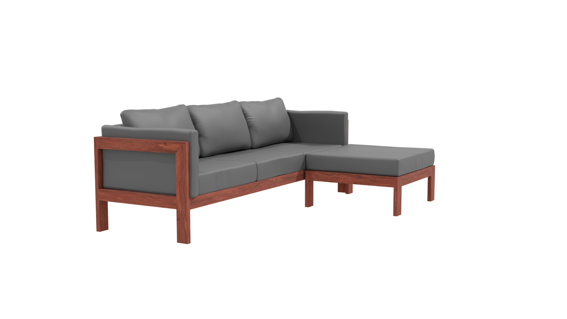 Stylish Outdoor Sectional Sofa 3D - Professional 3D Model Render 9