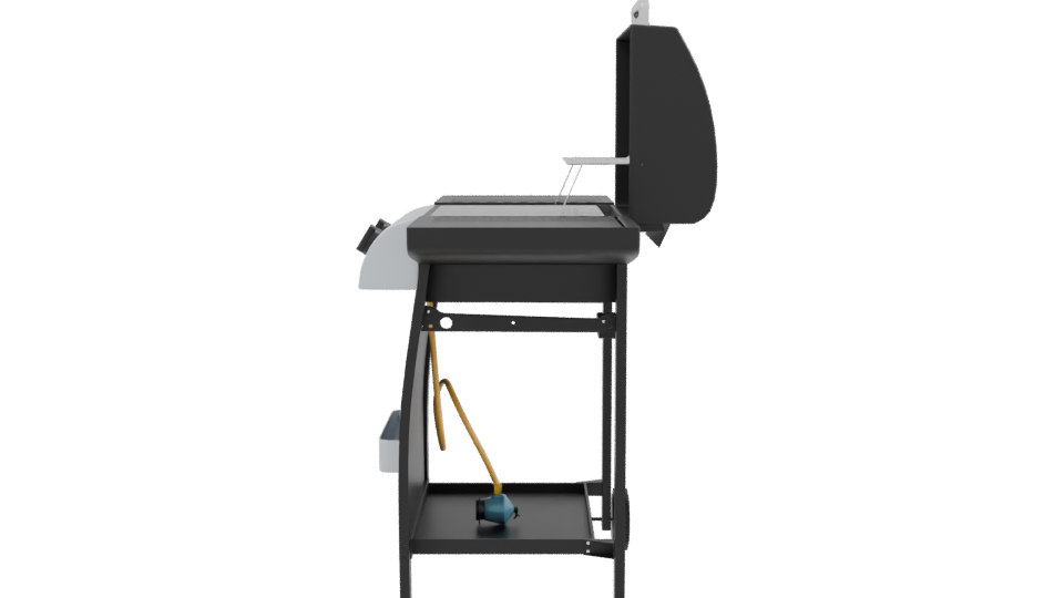 Gas Grill 2 Burners 3D Model - Professional 3D Model Render 2