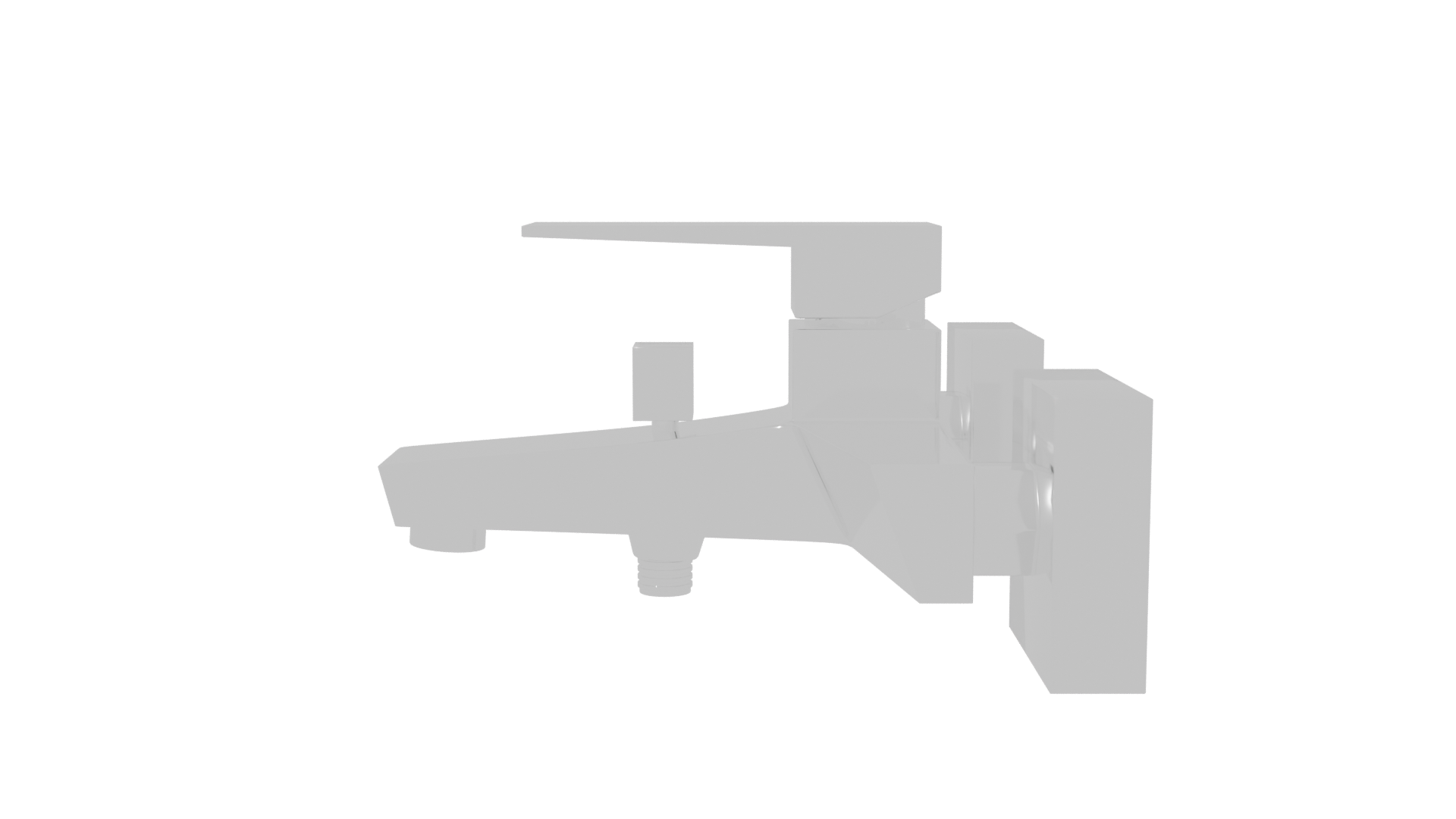 Stylish Contemporary Faucet Model - Professional 3D Model Render 2