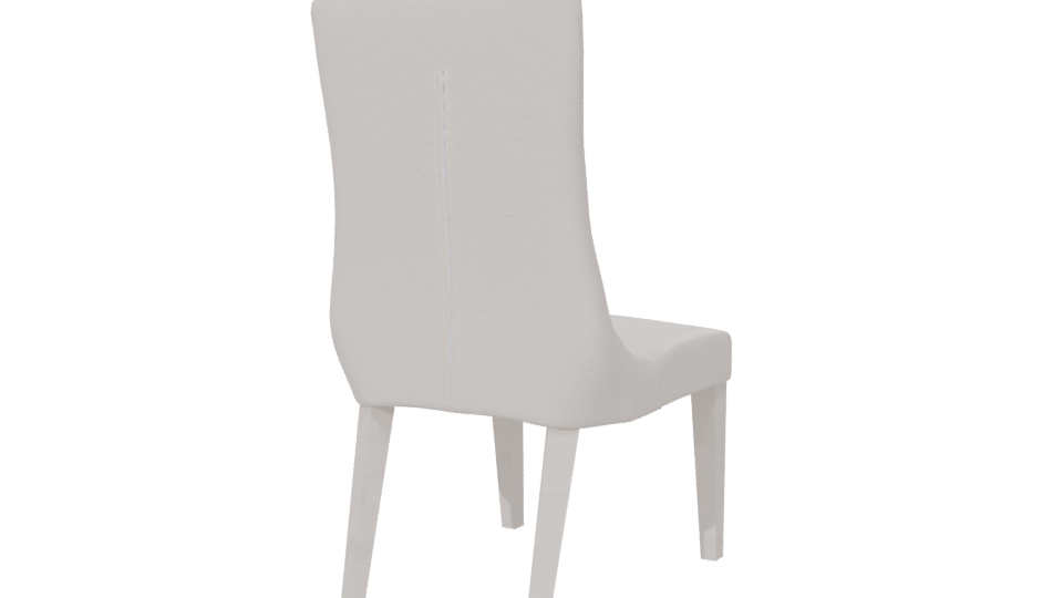 Elegant White Dining Chair 3D - Professional 3D Model Render 6