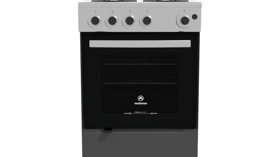 Stylish Kitchen Gas Oven Model - Professional 3D Model Render 11