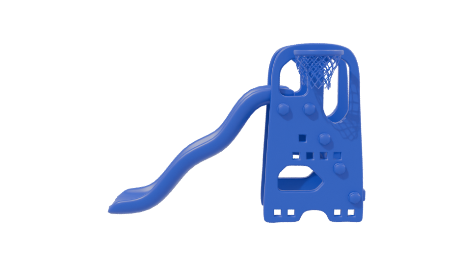 Children's Play Slide with Basketball Hoop 3D Model - Professional 3D Model Render 2