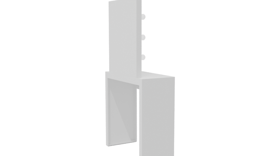 Elegant Makeup Vanity Table 3D - Professional 3D Model Render 7