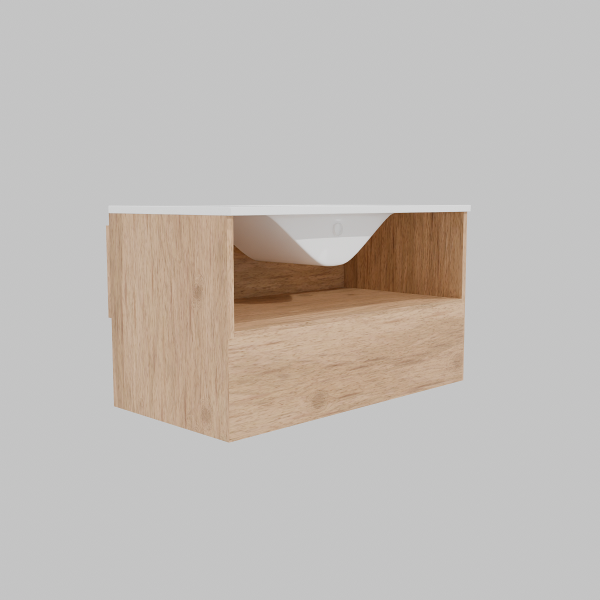 Mueble Vanitorio Full Kit 90x46 cm Belle Nogal