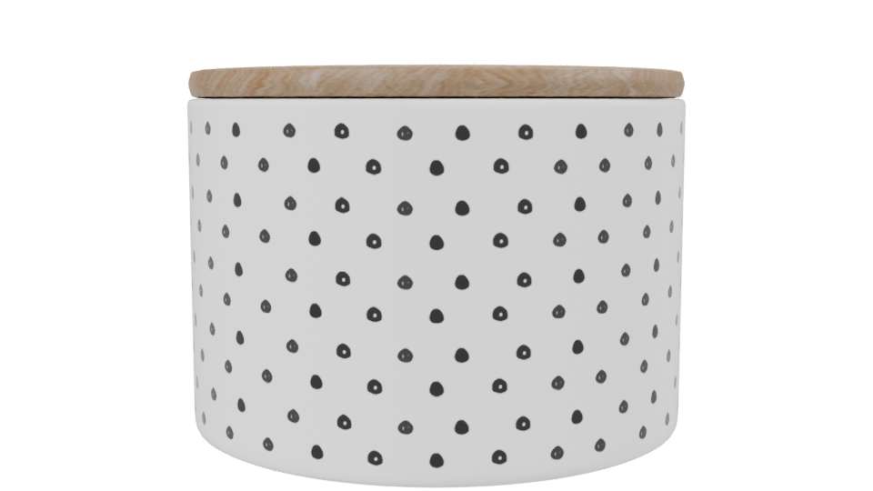 Stylish Round Storage Container 3D - Professional 3D Model Render 2