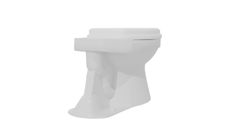 Stylish Bathroom Toilet Model 3D - Professional 3D Model Render 6