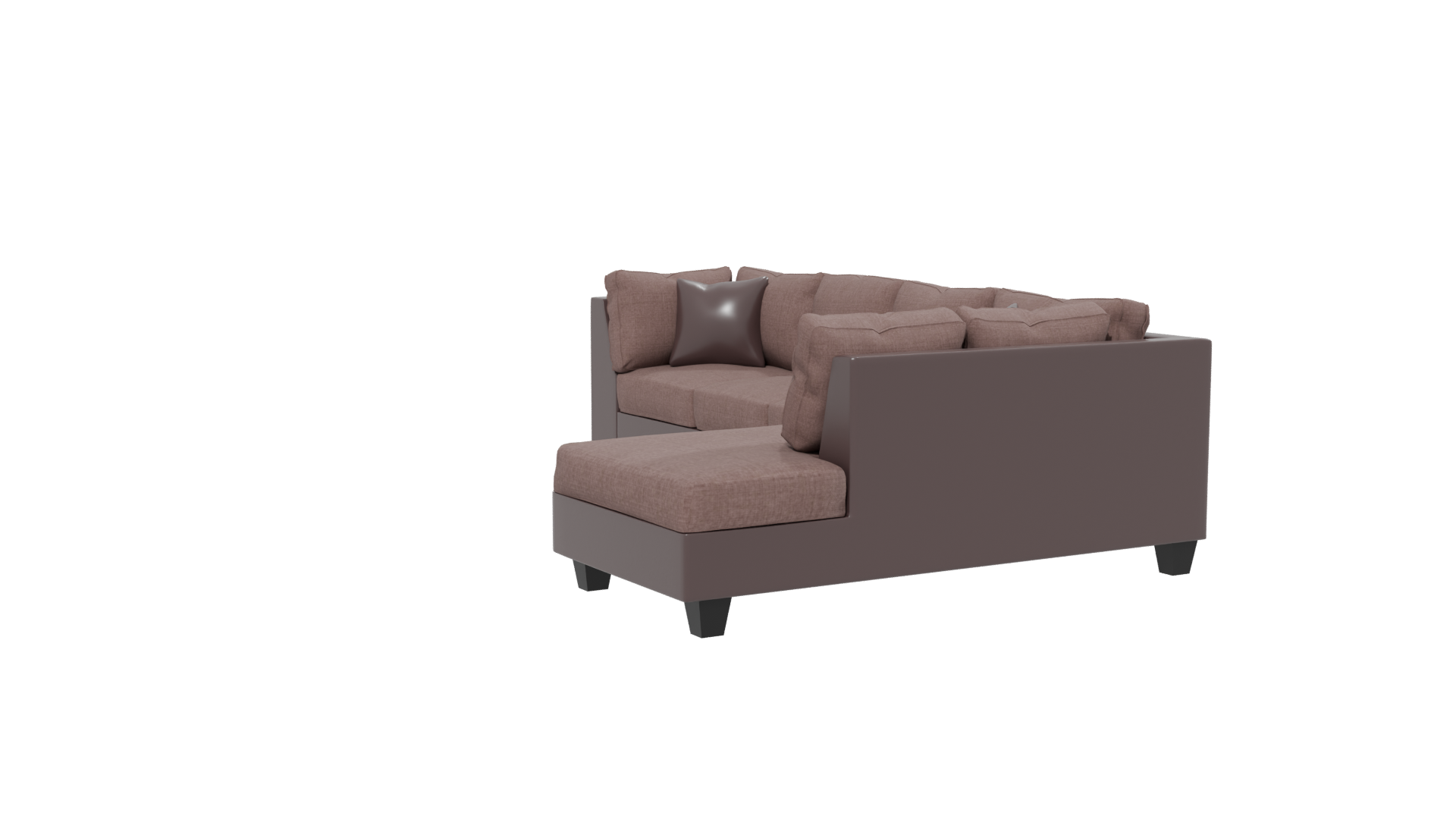 Stylish Contemporary L-Shaped Sofa 3D Model - Professional 3D Model Render 13
