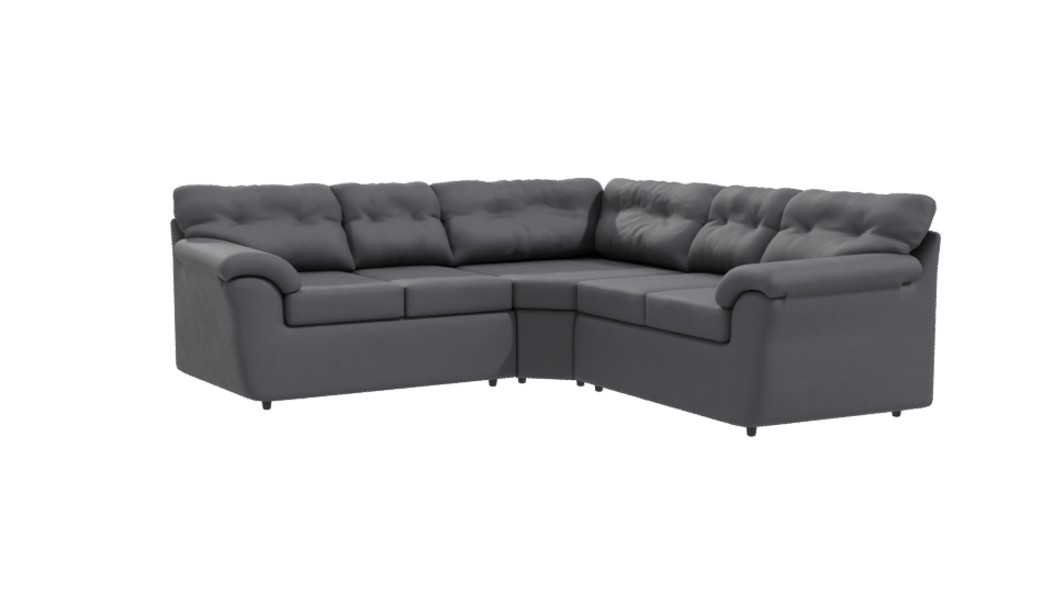 Contemporary L-Shaped Fabric Sofa 3D Model - Professional 3D Model Render 10