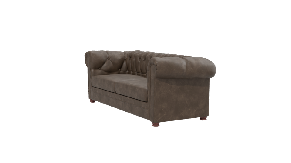 Elegant Vintage Leather Sofa 3D Model - Professional 3D Model Render 13
