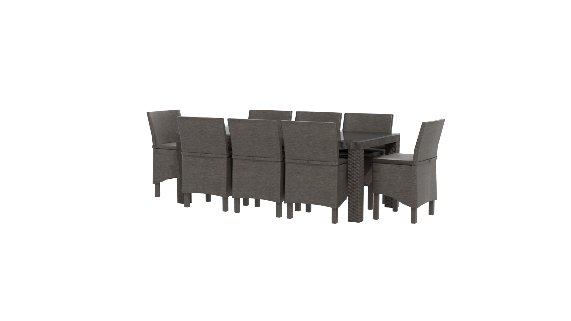 Modern Outdoor Dining Table Set 3D - Professional 3D Model Render 21
