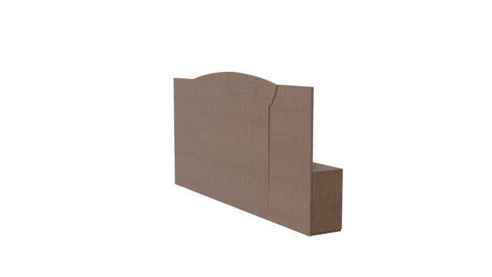 Stylish Wooden Headboard Model - Professional 3D Model Render 7
