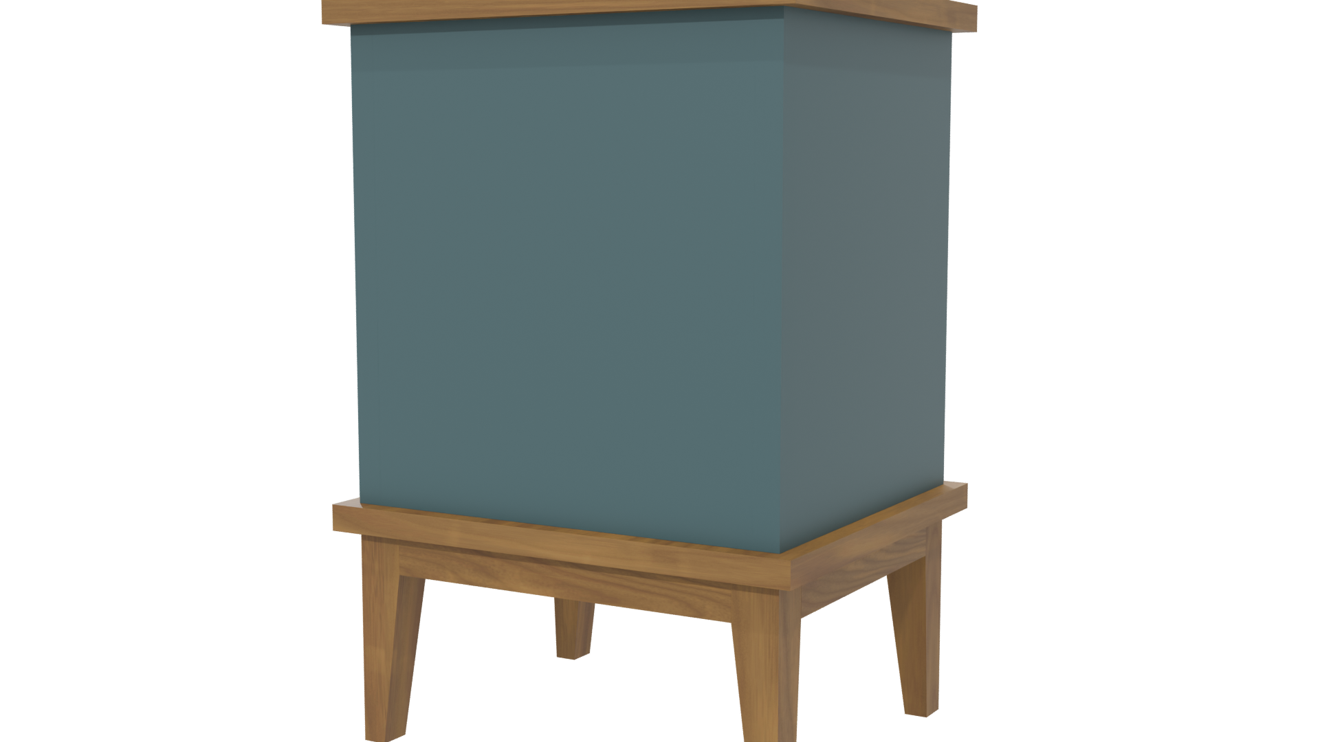 Stylish Wooden 3-Drawer Chest - Professional 3D Model Render 6