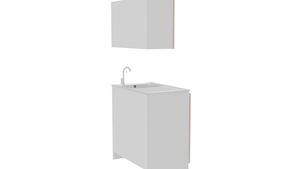 Stylish Modern Kitchen Cabinet Set 3D Model - Professional 3D Model Render 7