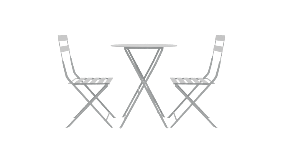 Stylish Bistro Table Set 3D - Professional 3D Model Render 11