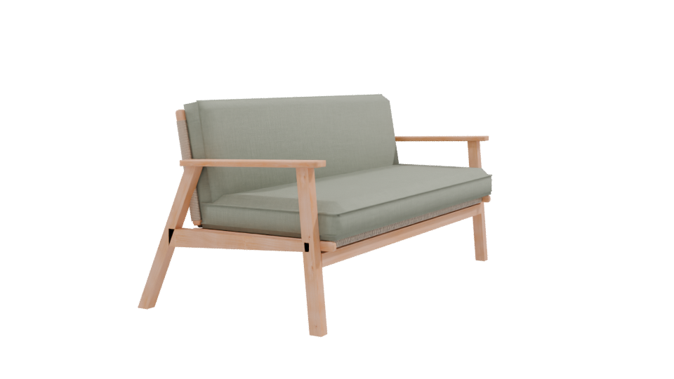 Stylish Minimalist Sofa Model - Professional 3D Model Render 9