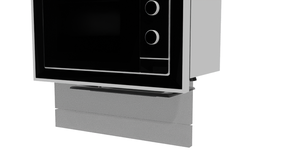 Sleek Black Microwave Oven 3D Model - Professional 3D Model Render 12