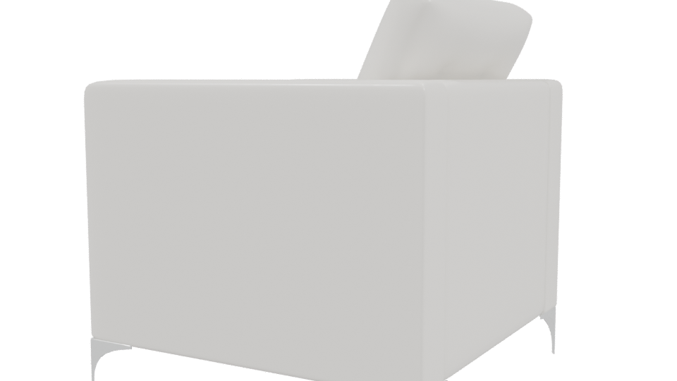 Sleek Modern Armchair 3D Model - Professional 3D Model Render 3