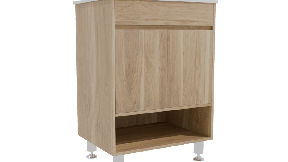 Contemporary Wooden Storage Cabinet 3D Model - Professional 3D Model Render 10