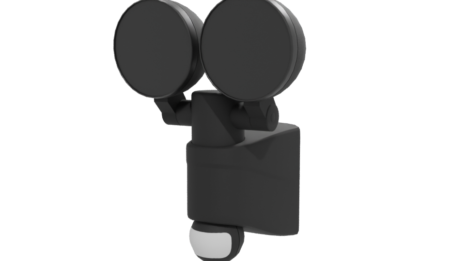 Modern Dual-Lens Outdoor Security Light 3D Model - Professional 3D Model Render 12