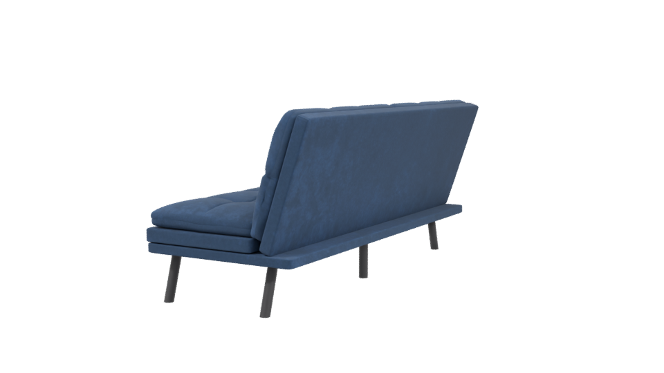 Stylish Blue Sofa 3D Model - Professional 3D Model Render 3
