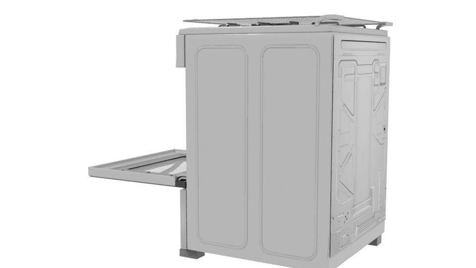 Stylish Gas Oven 3D Model - Professional 3D Model Render 3