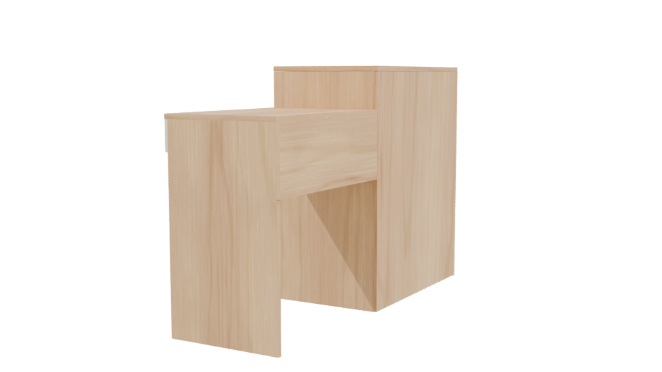 Minimalist Wooden Desk 3D Model - Professional 3D Model Render 8