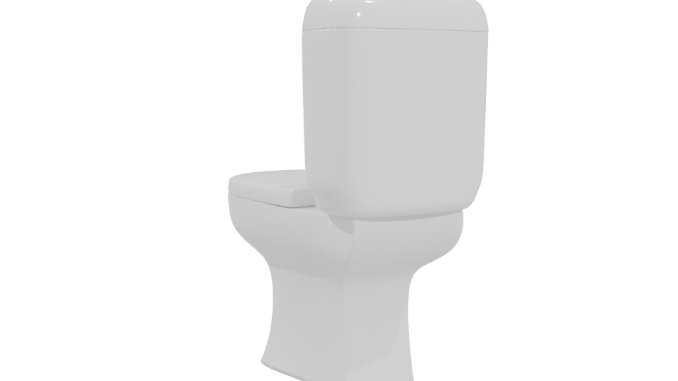 Standard Toilet 3D Model - Professional 3D Model Render 4