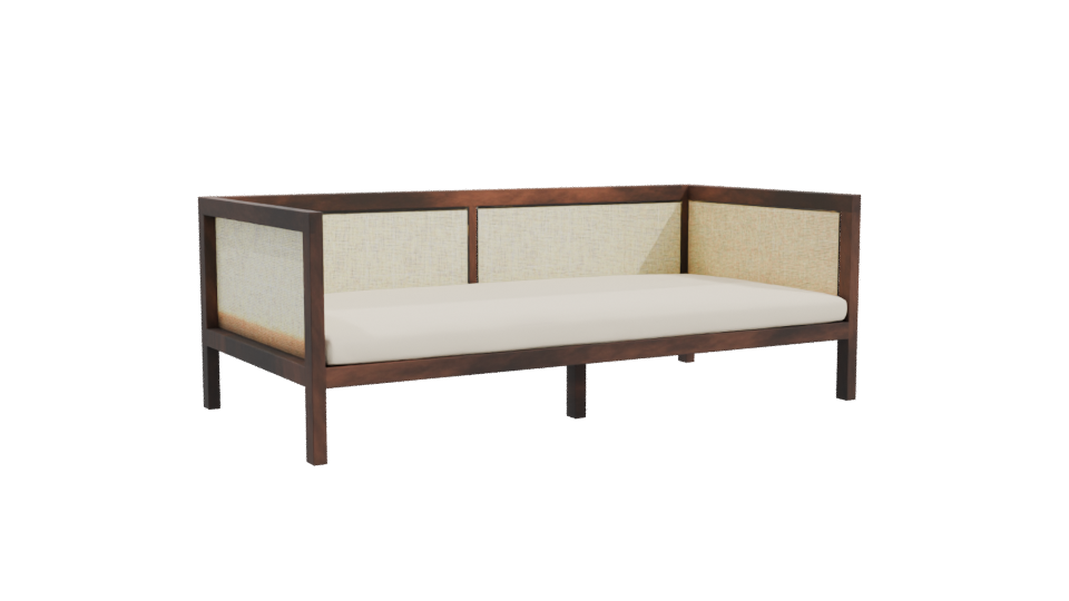 Stylish Wooden Sofa 3D Model - Professional 3D Model Render 10