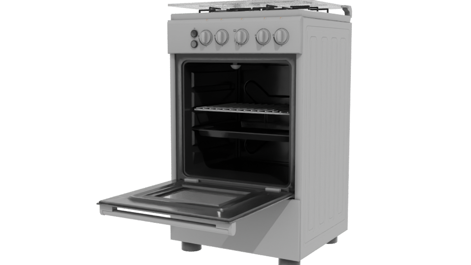 Realistic Kitchen Oven 3D Model - Professional 3D Model Render 12