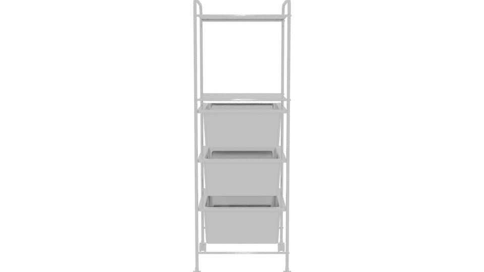 Colorful Storage Shelf Model 3D - Professional 3D Model Render 5