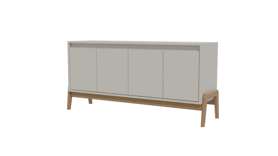 Modern 4-Door Buffet Cabinet 3D - Professional 3D Model Render 12