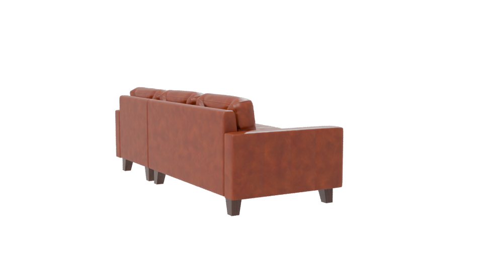 Stylish Modern Leather Sofa 3D Model - Professional 3D Model Render 7