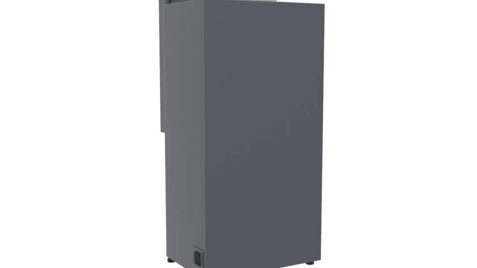 Sleek Black Refrigerator Model 3D - Professional 3D Model Render 4