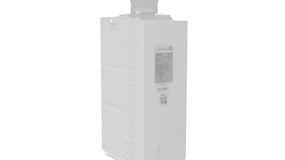 Compact Modern Gas Water Heater 3D Model - Professional 3D Model Render 7