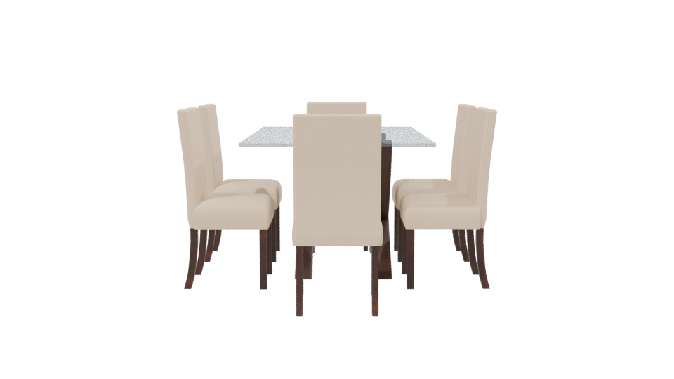 Elegant Modern Dining Table Set - Professional 3D Model Render 2
