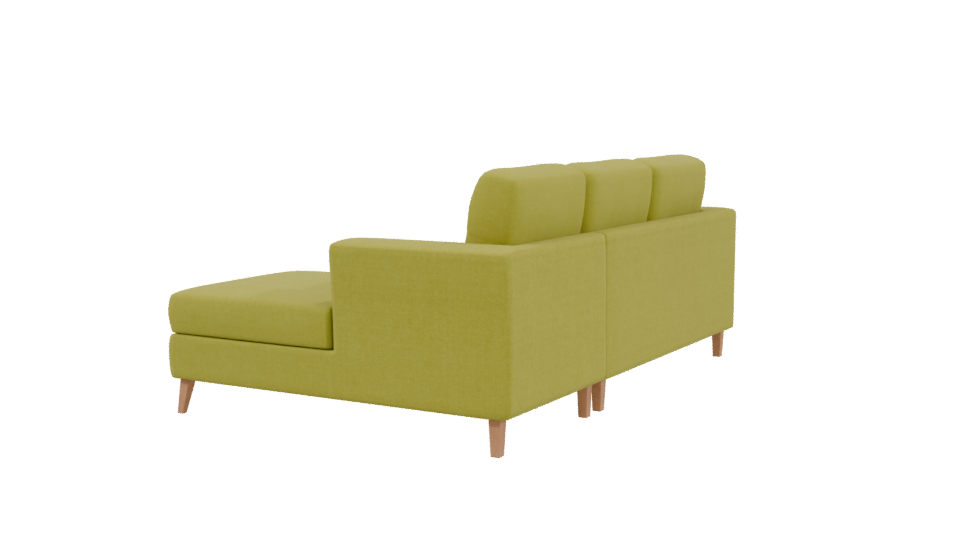 Stylish Modern L-shaped Sofa 3D Model - Professional 3D Model Render 3