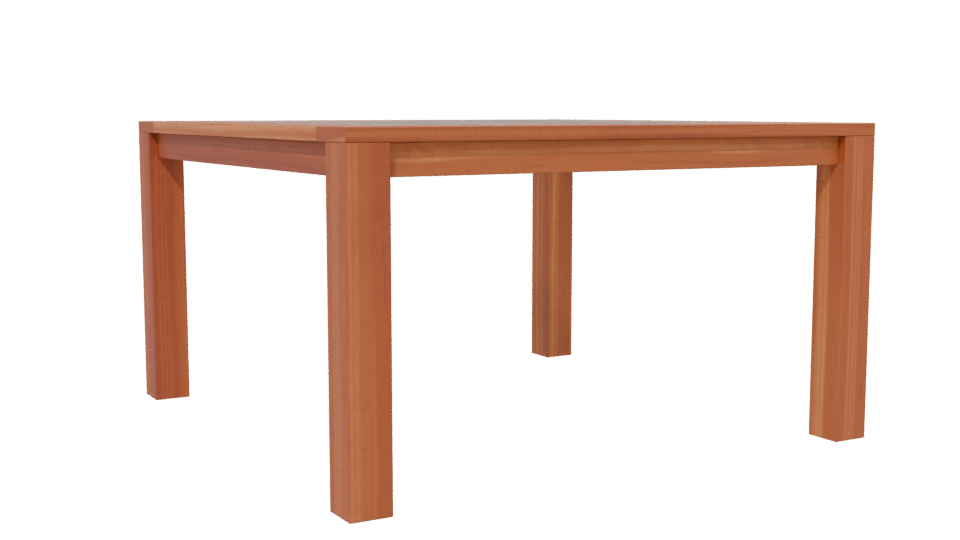 Stylish Glass-Top Wooden Table 3D - Professional 3D Model Render 13