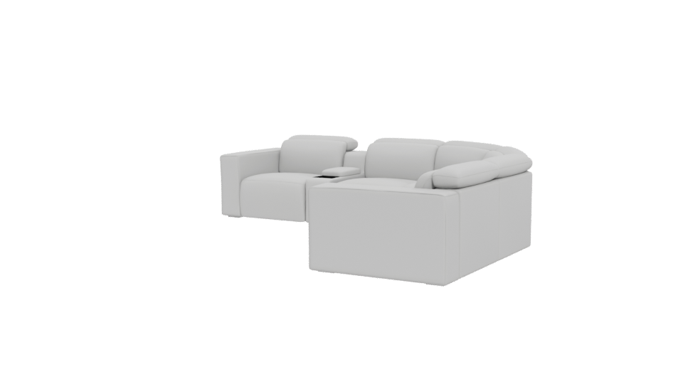 Stylish Modern Curved Sofa 3D Model - Professional 3D Model Render 12