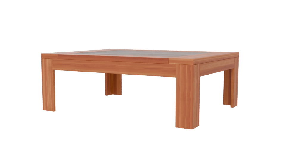 Stylish Wooden Coffee Table 3D - Professional 3D Model Render 6
