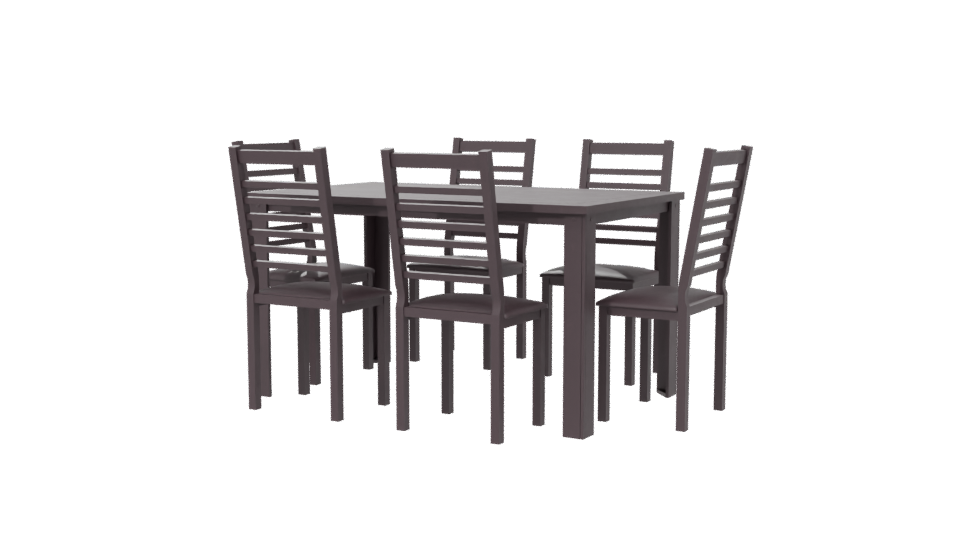 Stylish Modern Dining Table Set - Professional 3D Model Render 6
