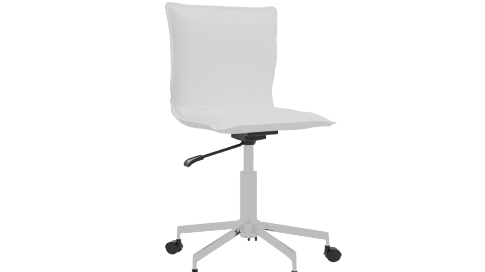 Minimalist White Office Chair 3D - Professional 3D Model Render 10